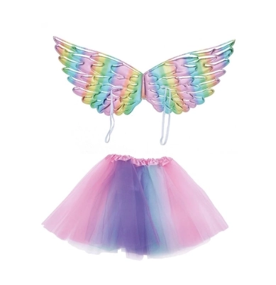 Saia Tule Anjo Colorido 30cm Ponto Das Festas