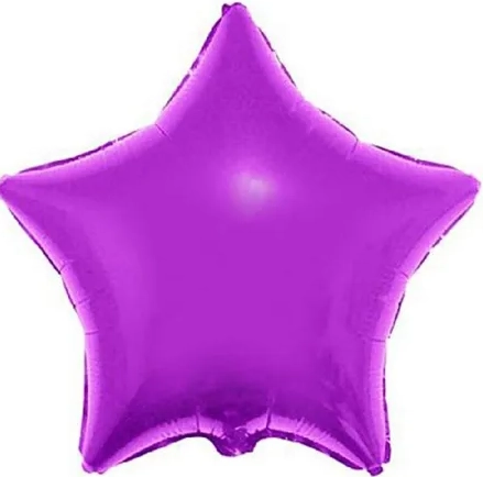 Balao Met Estrela Lilas 45cm