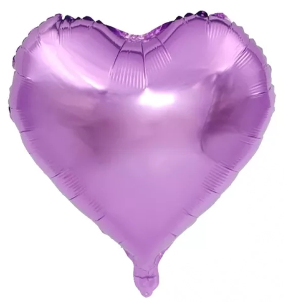 Ba Balao Metalizado Coracao 18 Polegadas 45cm C/1 Un 267 Lilas