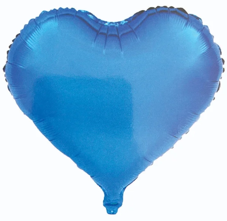 Ba Balao Metalizado Coracao 18 Polegadas 45cm C/1 Un 267 Azul