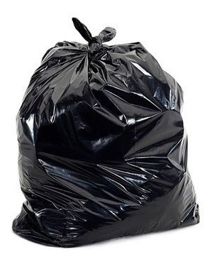 Kit Com 100 Sacos De Lixo Preto Com Capacidade De 60 Litros