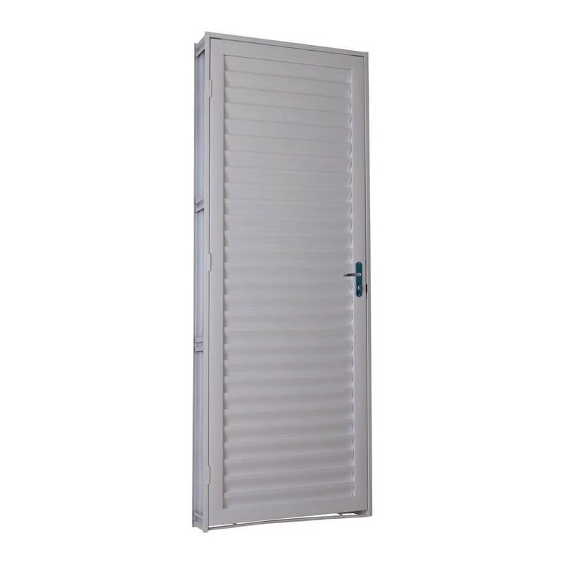 Porta De Giro Em Aço Laminada 215 X 85 X 12 Cm Direita Branco Prática Mmachado