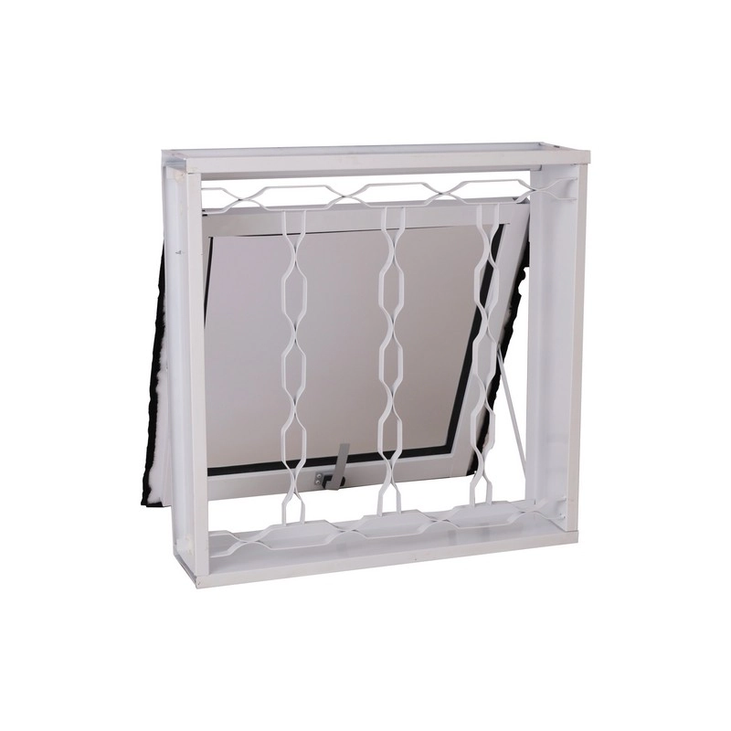 Janela Maxim-ar Em Aço 80 X 80 X 14 Cm Grade Elo Branco Prática Mmachado