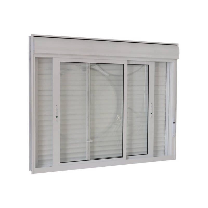Janela Integrada Veneziana Em Alumínio 120 X 150 X 12 Cm 2 Folhas Branco Suprema Mmachado
