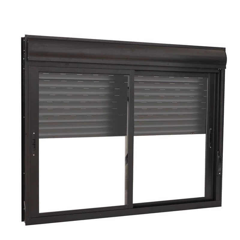 Janela Integrada Veneziana Em Alumínio 120 X 150 X 12 Cm 2 Folhas Preto Suprema Mmachado