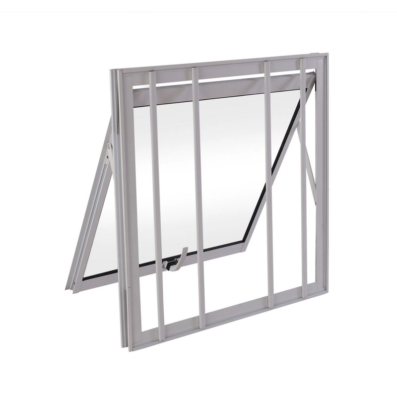 Janela Maxim-ar Em Alumínio 60 X 60 X 3,7 Cm Com Grade Branco Básica Mmachado