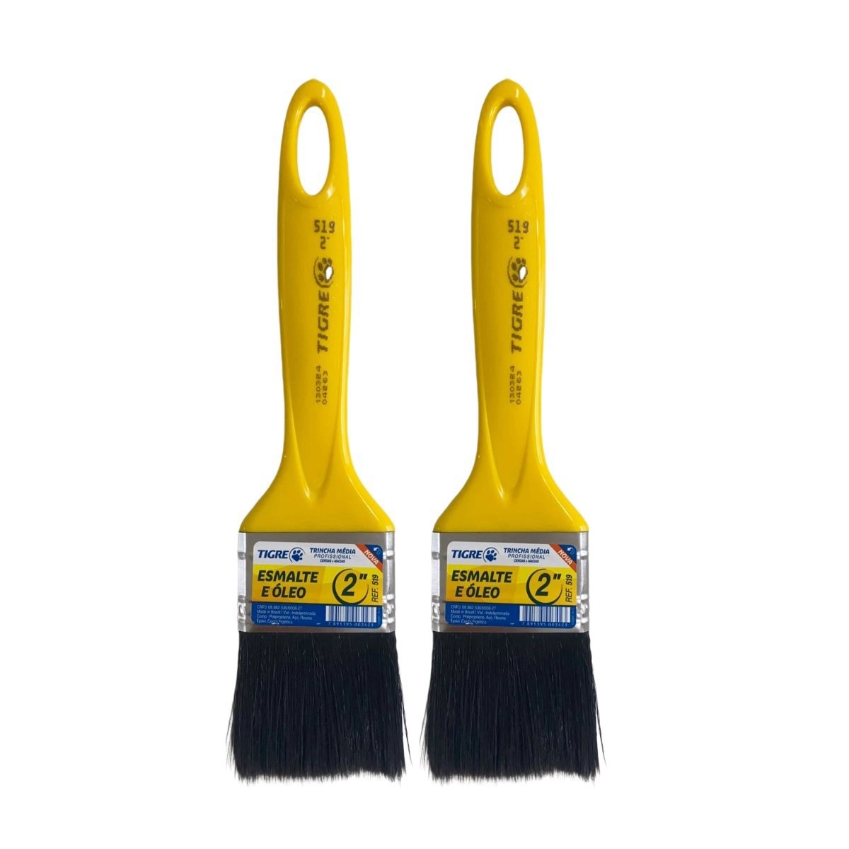 Kit 2 Trincha Pincel P/ Pintura Tinta Esmalte Óleo 2 Tigre