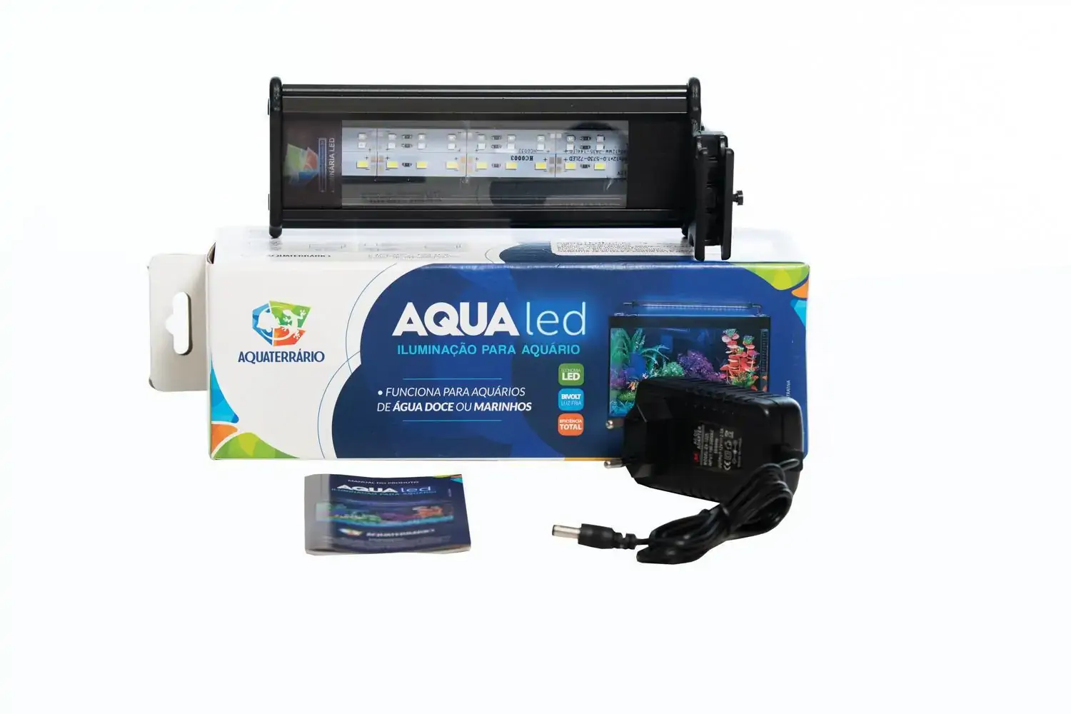 Luminária Aqualed 7w Azul E Branco Para Aquários Aquaterrário