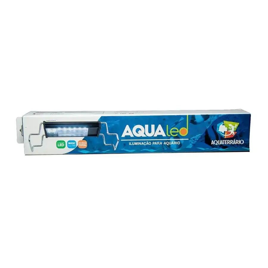 Luminária Para Aquários Azul E Branco 15w Aqualed Aquaterrário