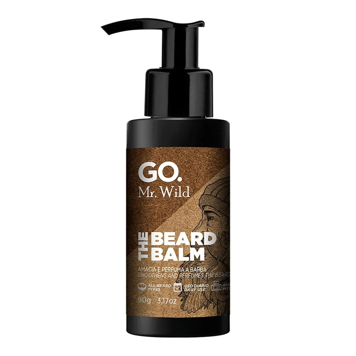 Balm Para Barba Go. Mr. Wild Frasco 90g