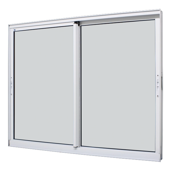 Janela De Correr Alumínio Branco 100x120 2 Folhas Móveis Sem Grade Jap Caribe Max
