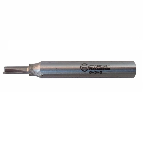Fresa Reta Com Topo Metal Duro 6mm X 3mm