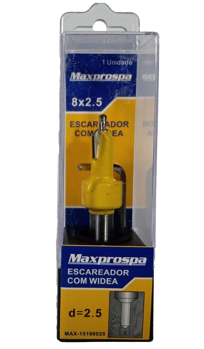 Escareador Com Widea 8mm E Broca De 2.5mm Ajustável E Estojo