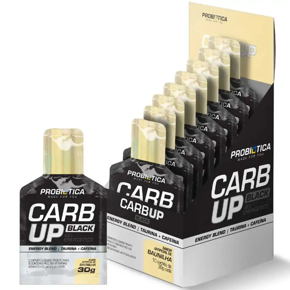 Carb-UP Black Taurina+Cafeína 30g Cada 10 Sachês Probiótica
