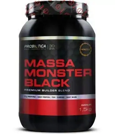 Massa Monster Black 1,5kg Probiótica New Formula