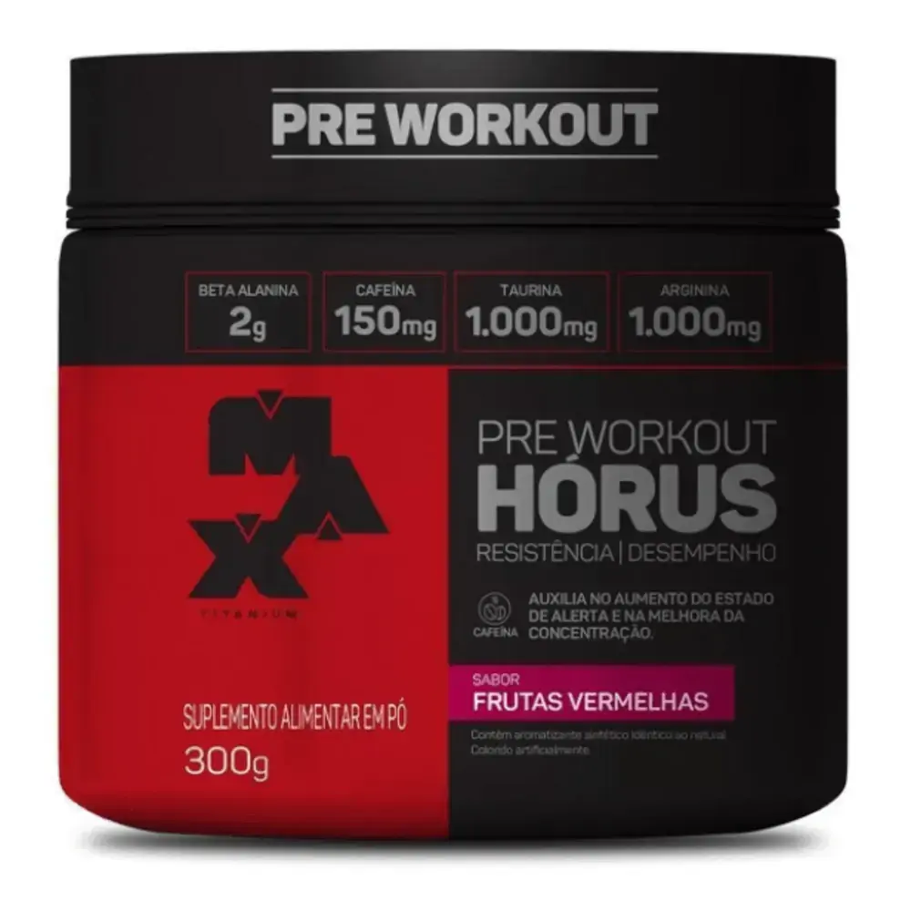 Pré Treino Max Titanium Sabor Frutas Vermelhas 300g