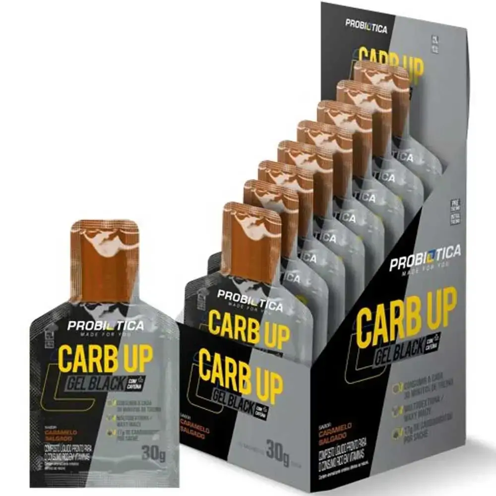 Carb Up Gel Black Display 10 Sachs Caramelo Salgado