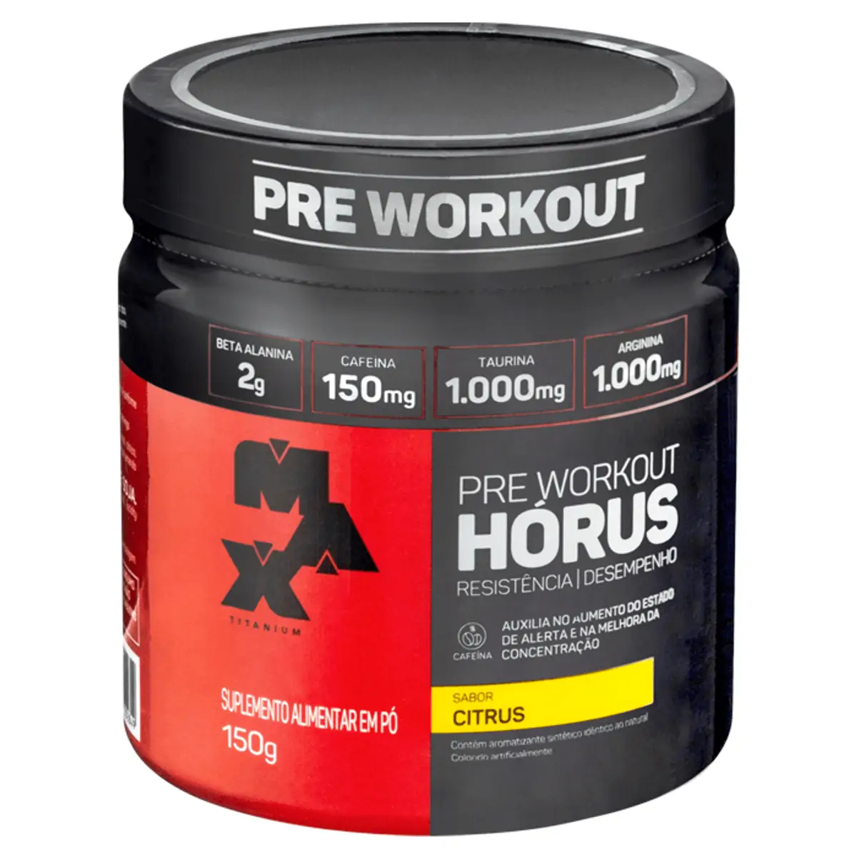 Pré Treino Max Titanium Pre Workout Horus Citrus 150g