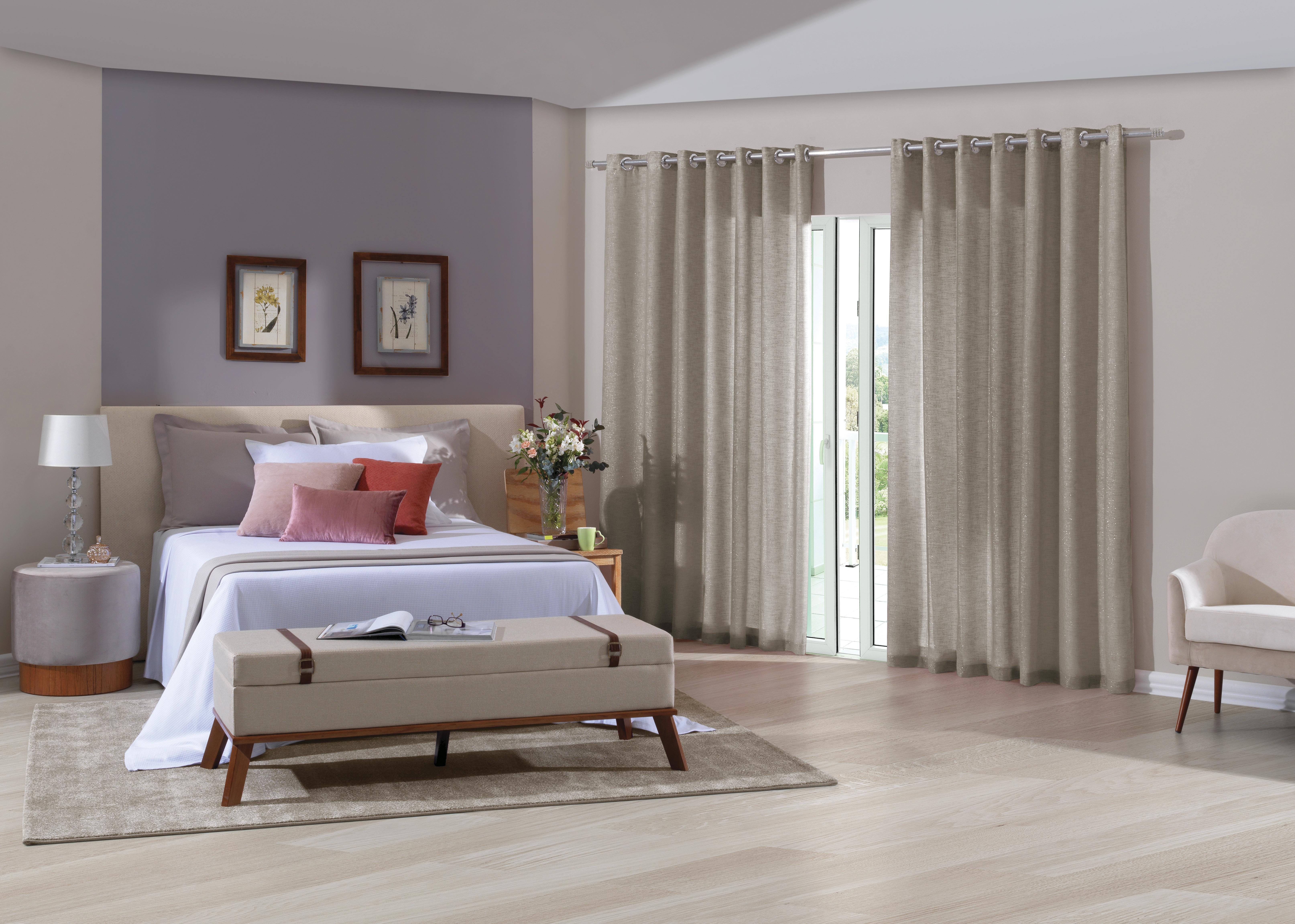 Cortina Duplex Glam Latte 3.00x1.70m 601045216201011 899 Bella Janela