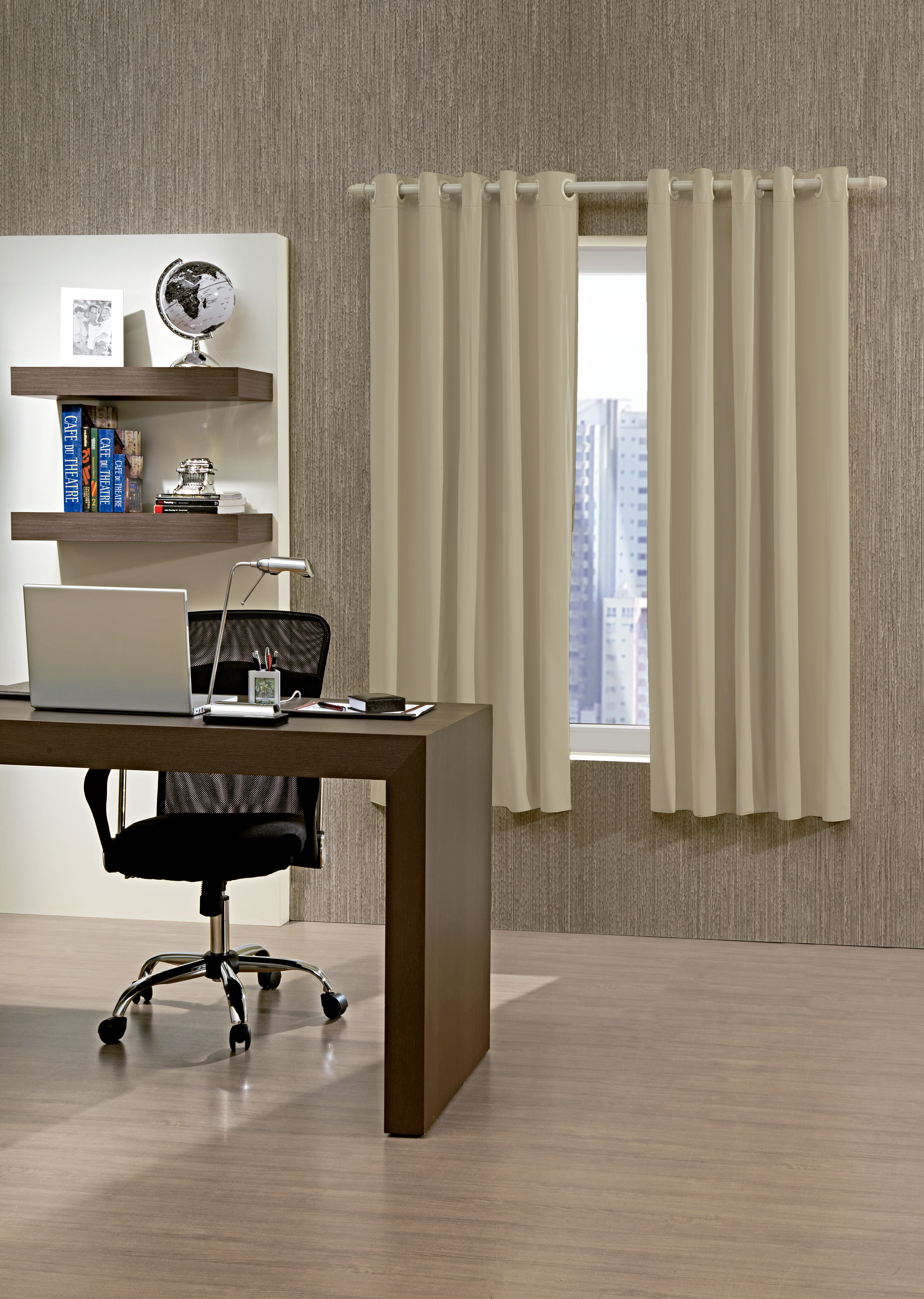 Corta Luz 2.00mx1.60m Ilhos Latte Cz Bella Janela