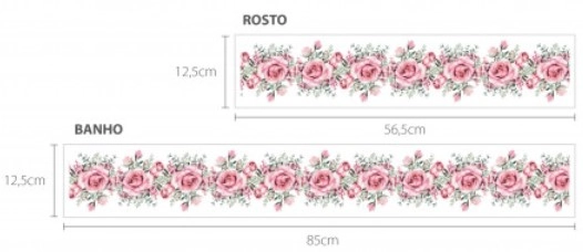 Faixa Digital Banho E Rosto Mod906 Floral 6074