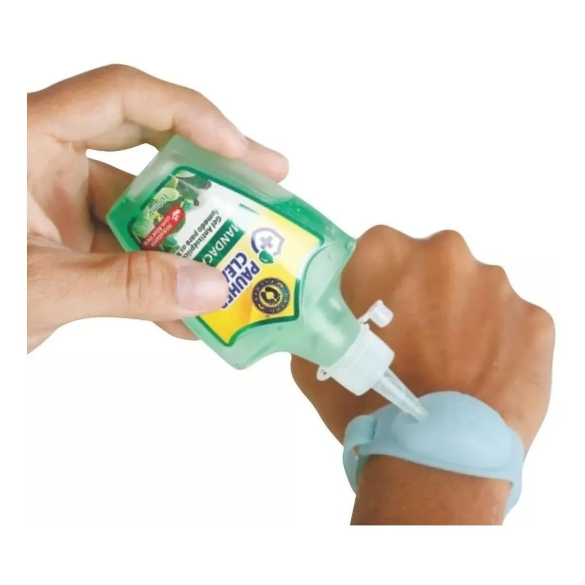 CM410 - Pulseira De Silicone Para Biossegurança Pauher Clean - Cor: Azul Claro