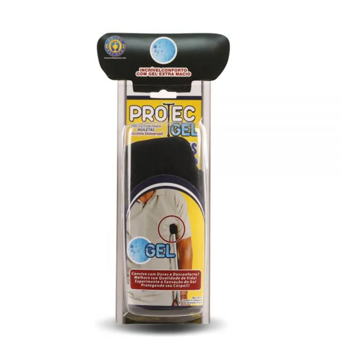 Protetor com Gel Para Muletas Universal Ortho Pauher Bege - protetor Único