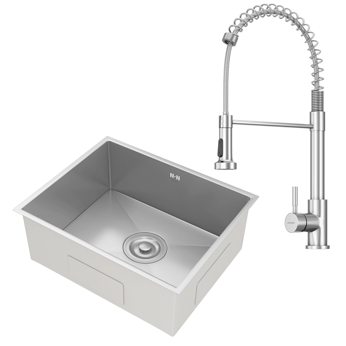 Kit Cuba Gourmet Lisboa Aço Inox 304 E Torneira Gourmet Milão Monocomando Goldenx