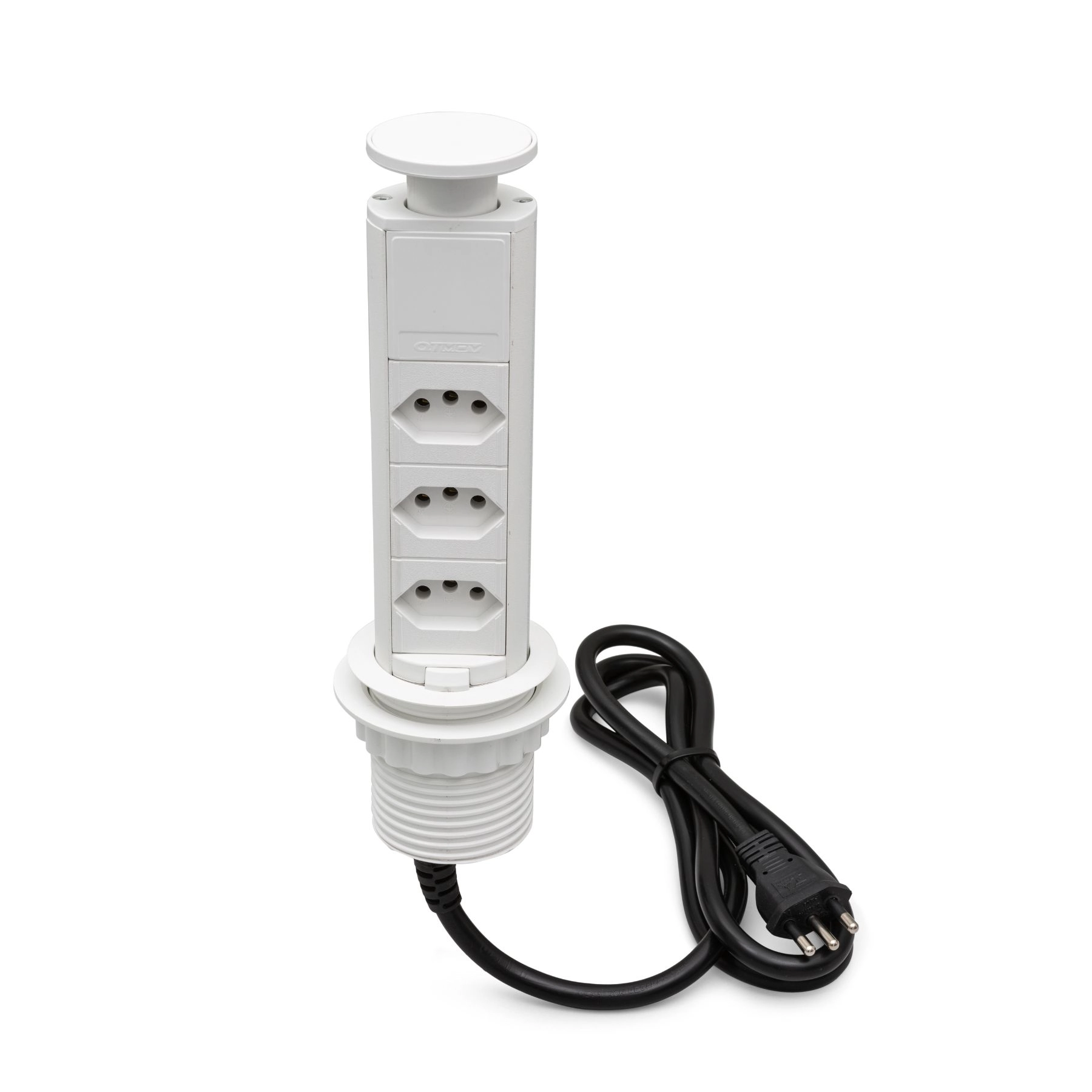 Torre de Tomada 1,6 Metro 3 Tomadas 10A Branco QTMov Duto