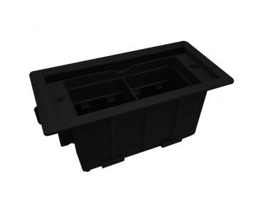 Mini Caixa De Embutir Abs 4 Blocos Facility- Tp Retratil - Preto
