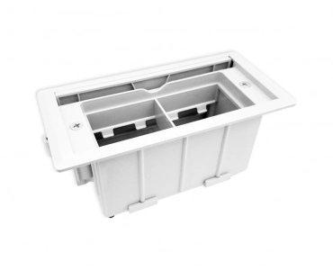 Mini Caixa De Embutir Abs 4 Blocos Facility- Tp Retratil - Branco