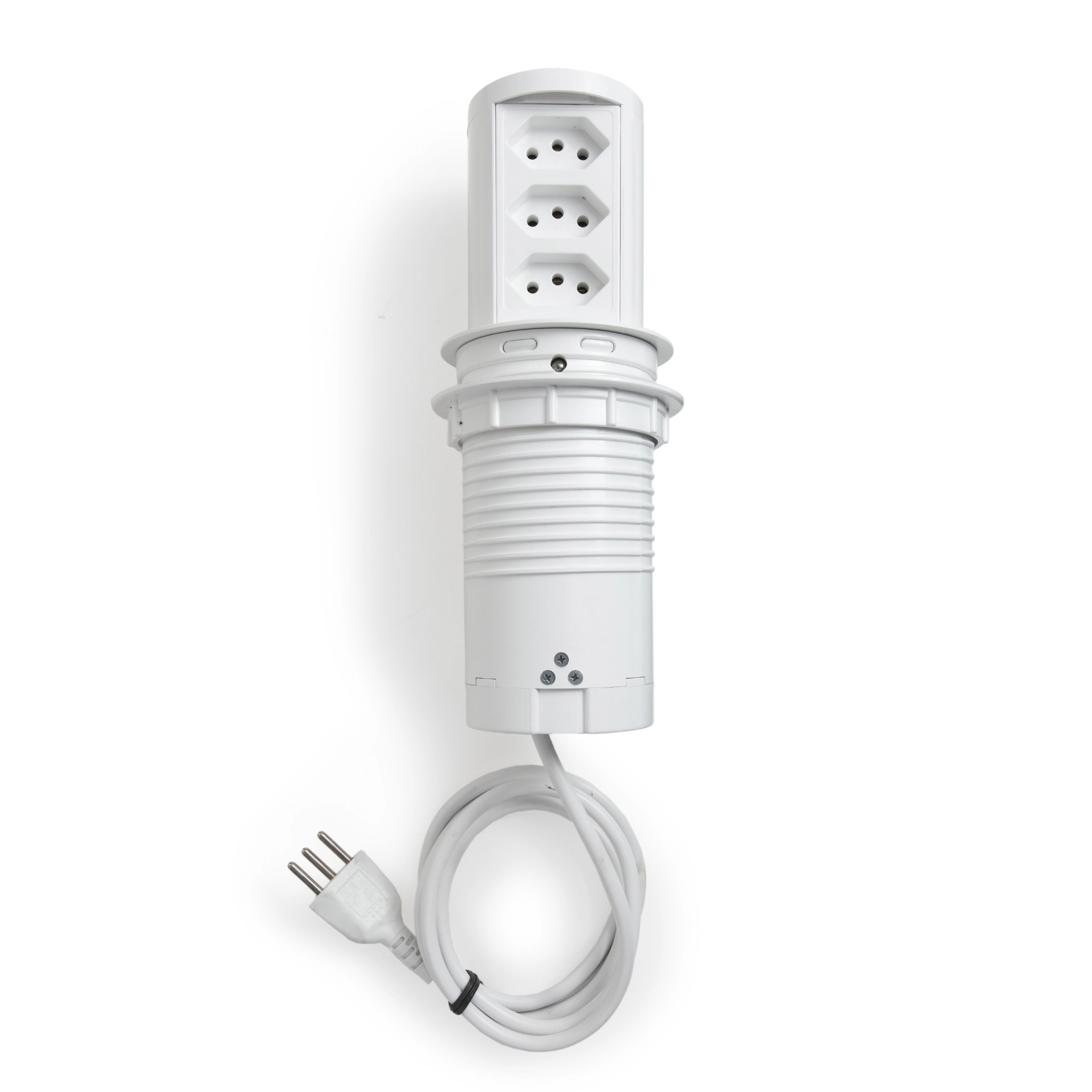 Torre Tomada Slim 3 Tomadas Elétricas 10a Nacional - Branco