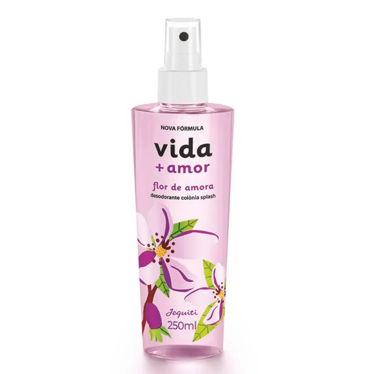 Desodorante Colônia Splash Vida + Amor Flor de Amora Jequiti 250 ml