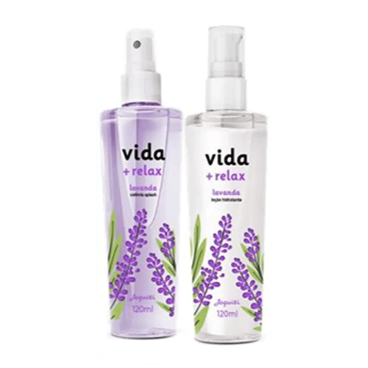 Kit Jequiti Body Splash Corporal Vida 120ml + Relax Lavanda 120ml