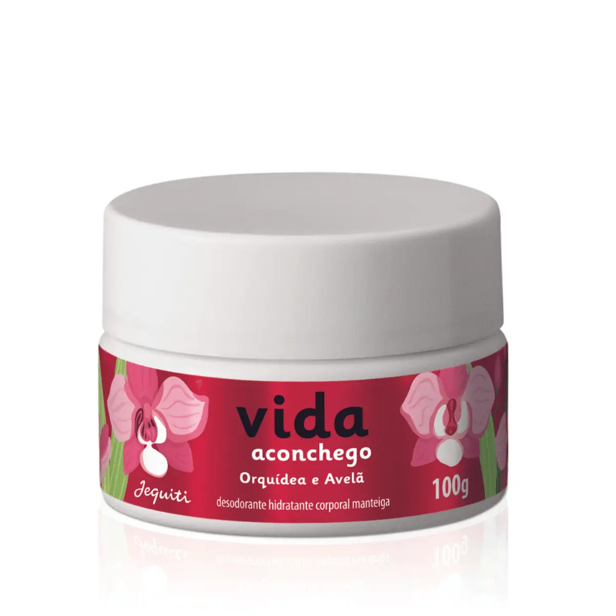 Desodorante Hidratante Manteiga Corporal Vida + Aconchego Orquídea e Avelã Jequiti 100 g