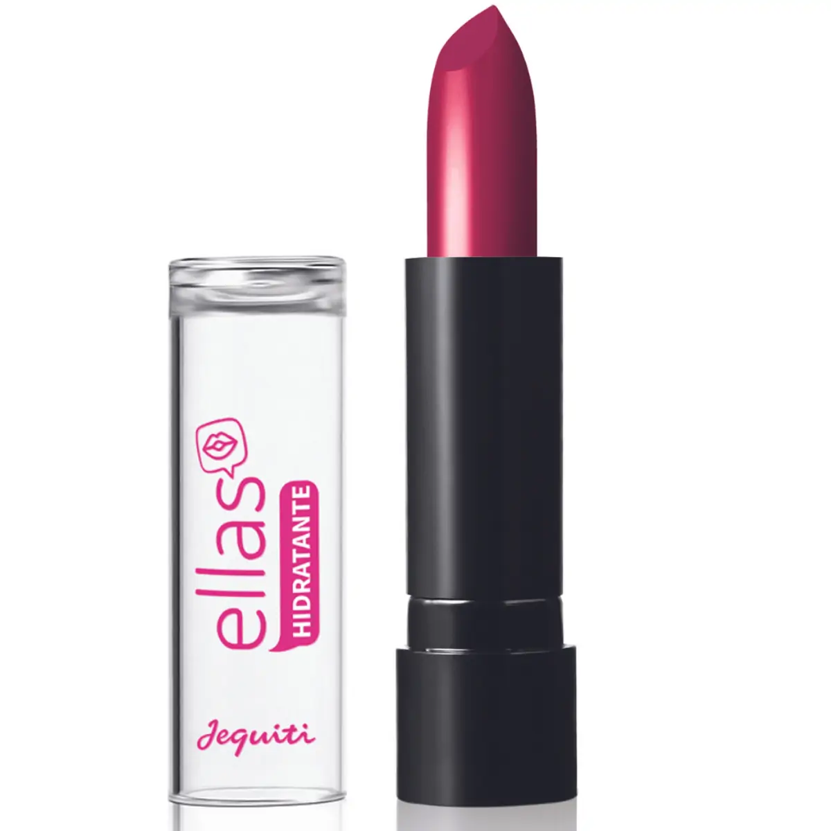 Batom Hidratante Ellas Jequiti Rosa Ousadia, 3,5 g