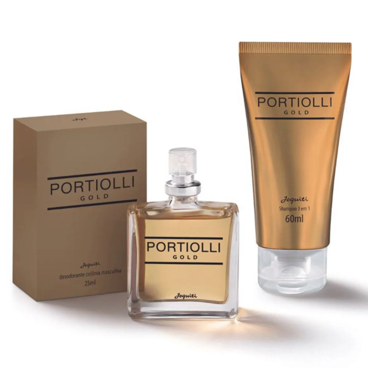 Kit Jequiti Portiolli Gold Col 25ml Sh 3em1 60ml