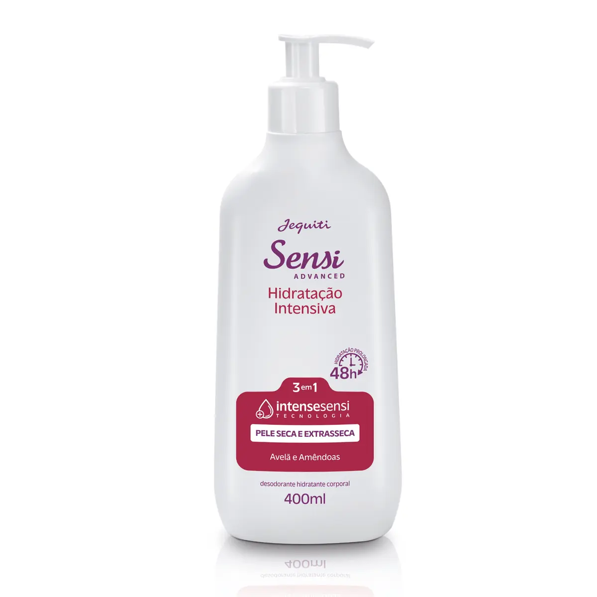 Desodorante Hidratante Corporal Sensi Avelã e Amêndoas, 400 ml