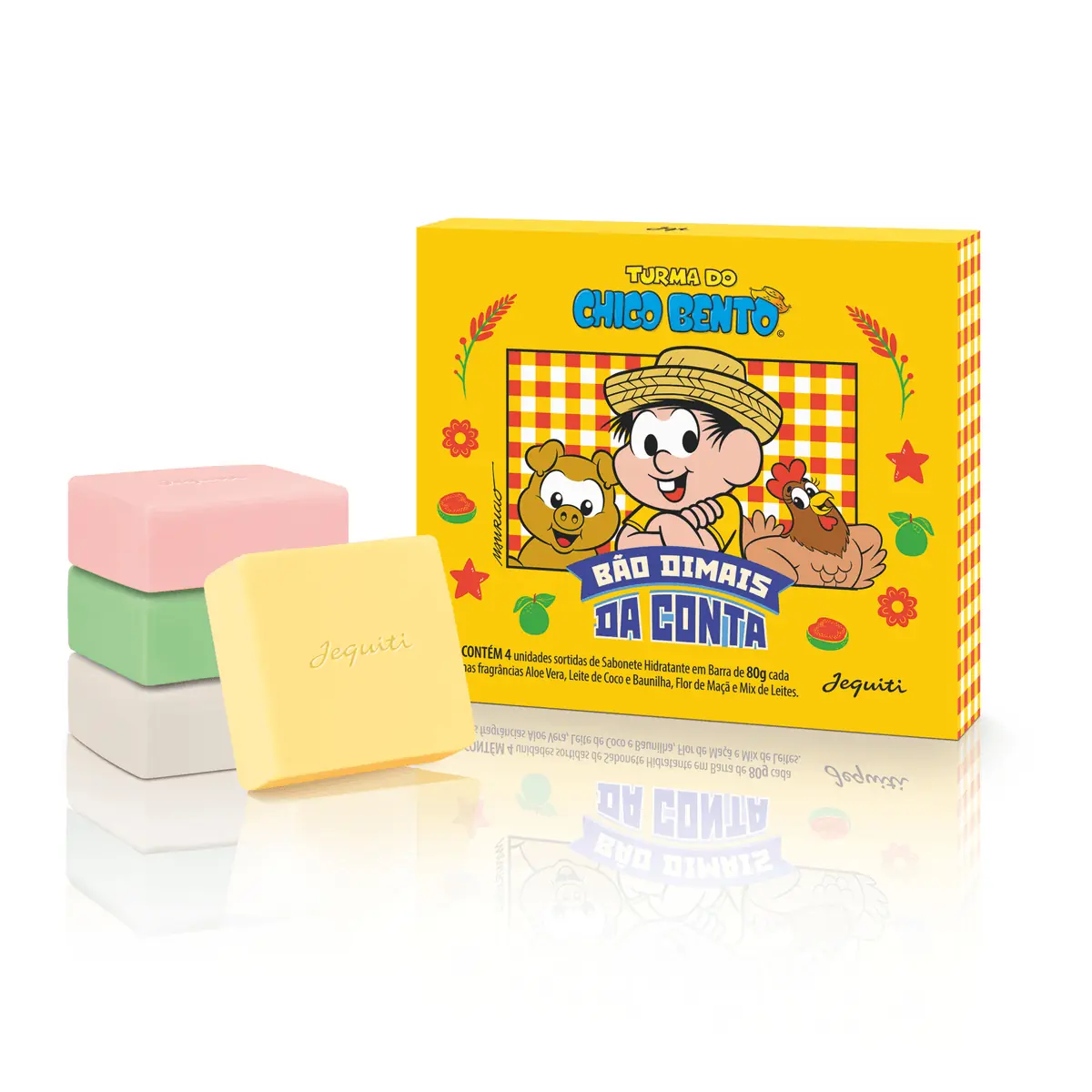 Estojo Sabonetes Sortidos Turma Da Chico Bento 4x80g - 4 x 80g