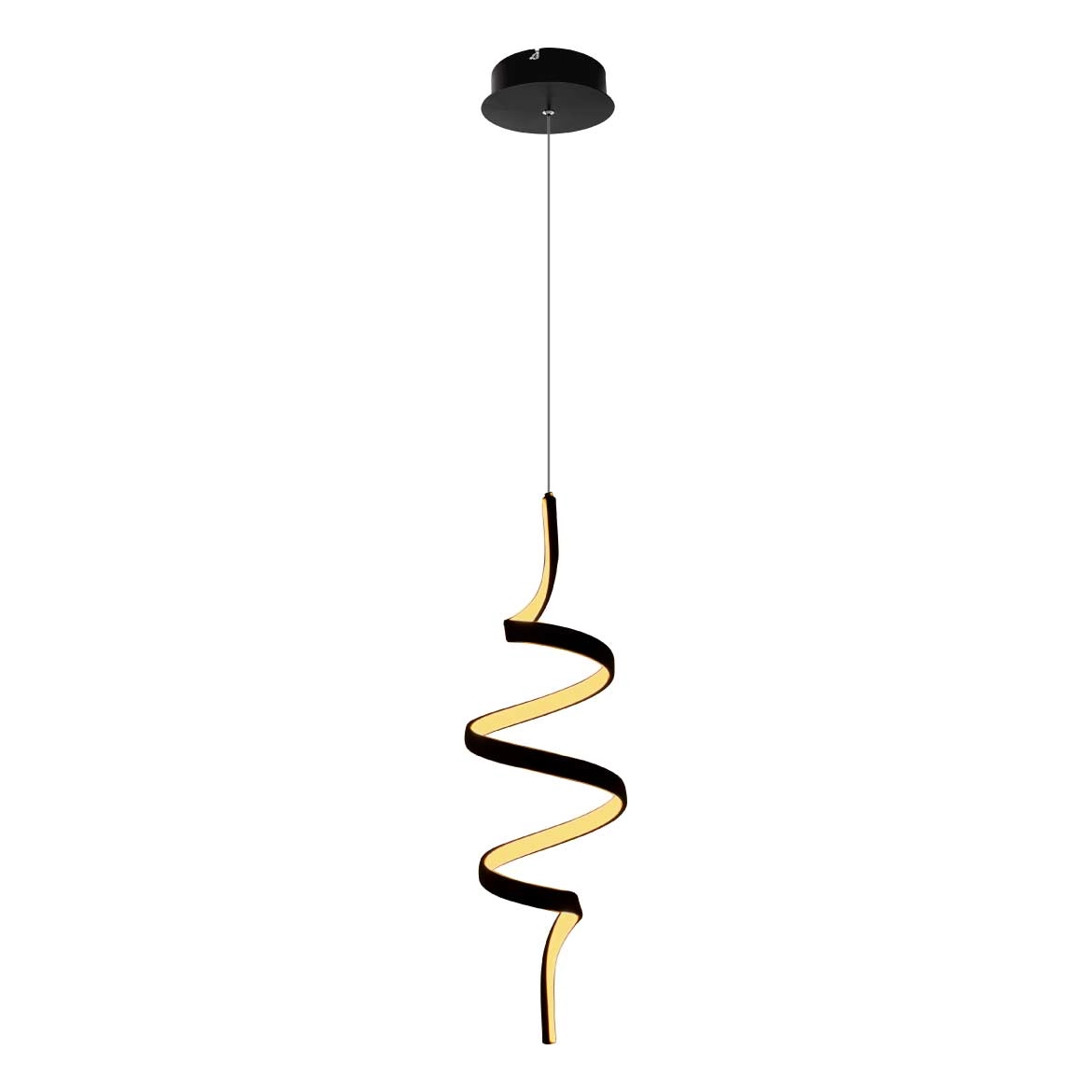 Pendente Worm Led Integrado 30w Quality Pd1427 Preto St1897
