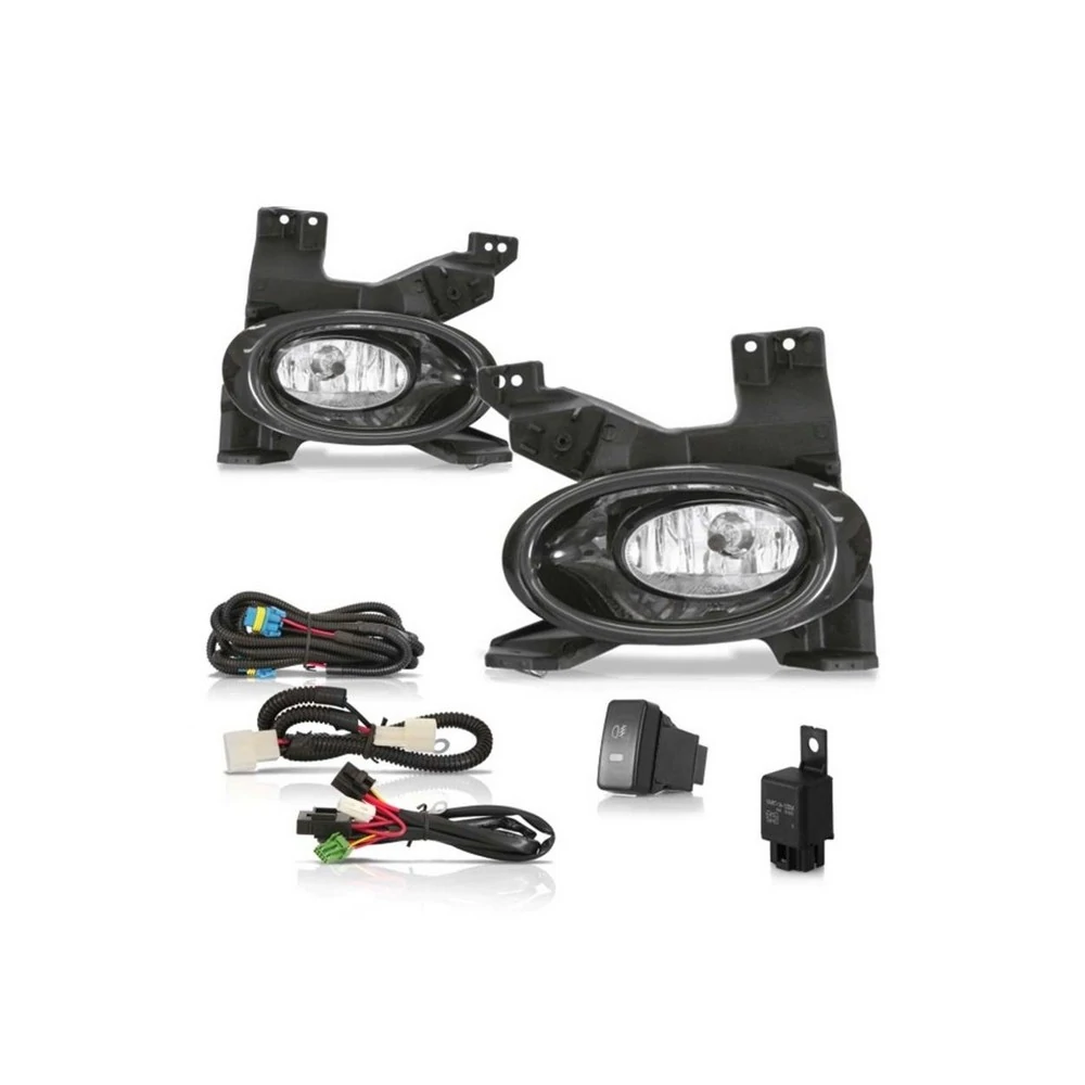 Kit Farol de Milha HONDA CITY Aro Preto - CAMBUCI IMPORTS 053610