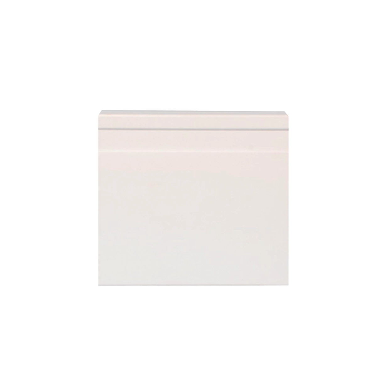 Rodapé De Poliestireno 12cm Frisado Branco Sobrepor