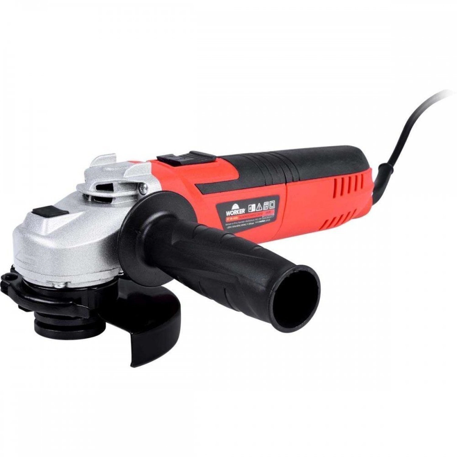 Esmerilhadeira Angular Cm 6 Discos 4.1/2 11000rpm 650w 127v Worker Vermelho/preto