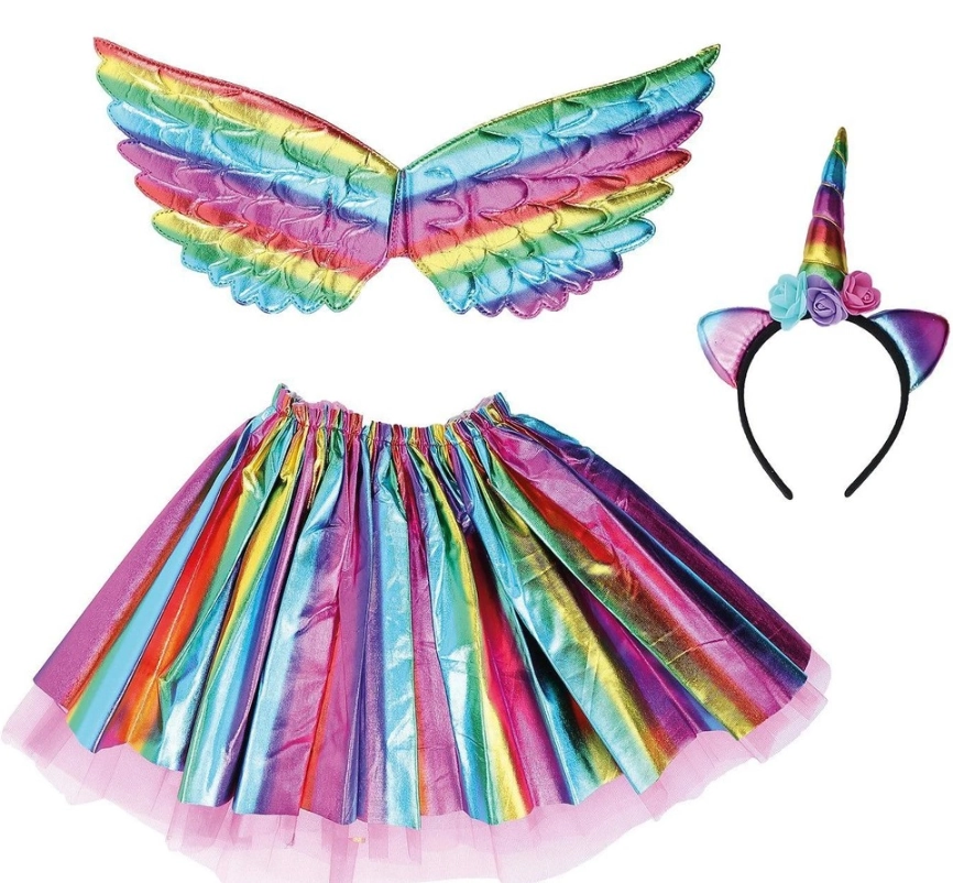 Kit Saia C/tiara E Asa Unicornio Ref.623