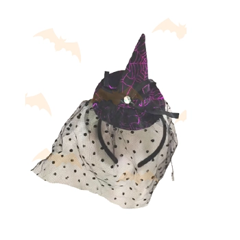 Tiara Chapeu Luxo Estampada C/ Veu Ref.mod 699