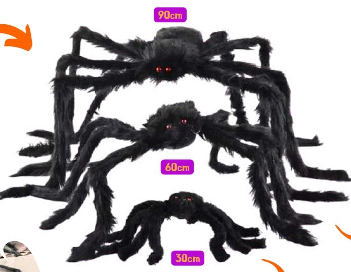 Enfeite Para Halloween Aranha Peluda