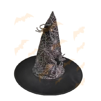 Chapeu Bruxa Estampado Sortido C/ Aranhas Mod 747