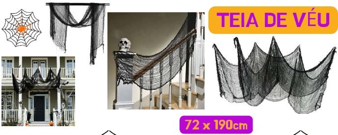 Teia Veu Em Tecido Decorativo 72x190 Ref.mod 759 Nyr