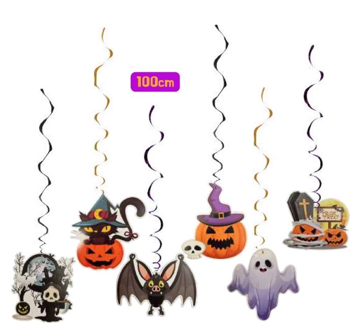 Enfeite Espiral Halloween C/6 Ref.mod 857