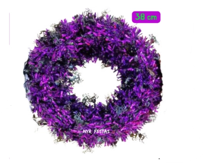 Guirlanda Festao Met Aranha Roxo 38cm Nyr